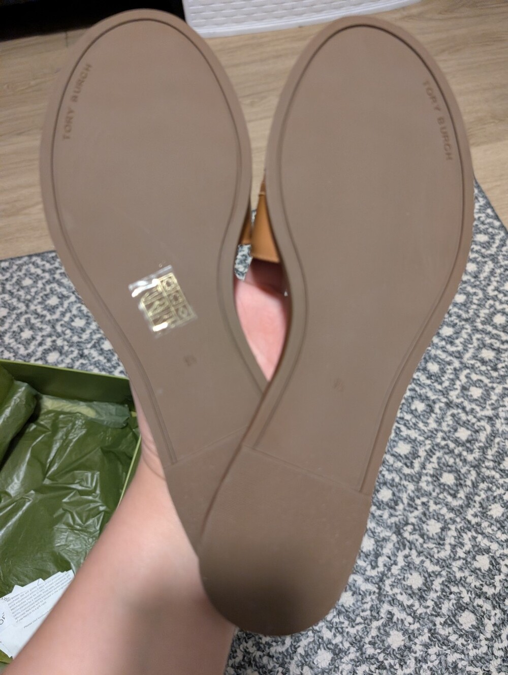 Tory Burch Eleanor Slide Sandal,Size 9.5 | Tan Bourbon Leather|Gold Hardware NWT - Picture 4 of 8